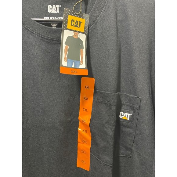 Caterpillar NWT Mens Black Short Sleeve Crew Neck Pocket T-Shirt, XXL, New - Picture 7 of 11